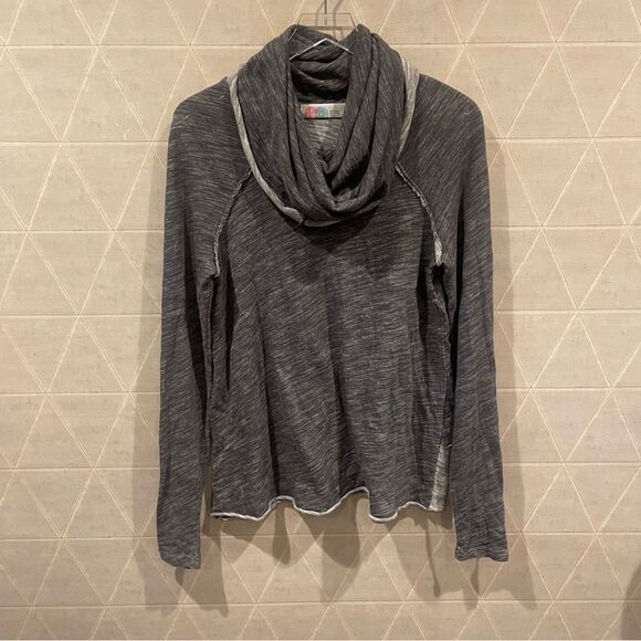 Free People Gray Cowl Neck Sweatshirt - Picture 5 of 6